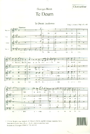 Te deum für Soli (ST), gem Chor und Orchester