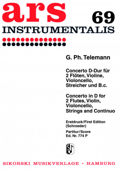 Concerto D-Dur für 2 Flöten, Violine, Violoncello und Streicher