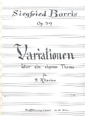 Variationen über ein eigenes Thema op.59 für 2 Klaviere