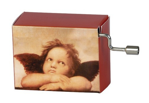 Spieluhr Melodie "O Maria" Motiv Raffael Madonna Sistina (detail)