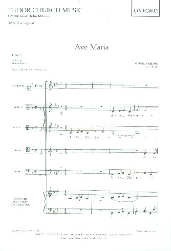 Ave Maria for mixed chorus a cappella