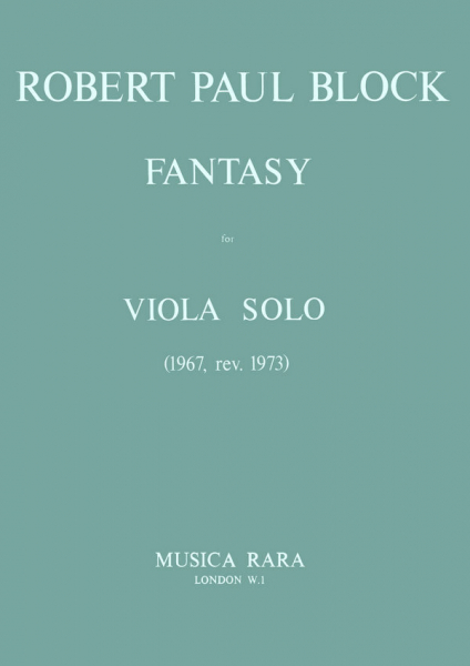 Fantasy (1967, rev. 1973) for viola solo