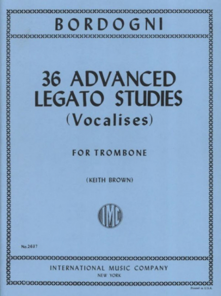 36 advanced Legato Studies for trombone (vocalises)