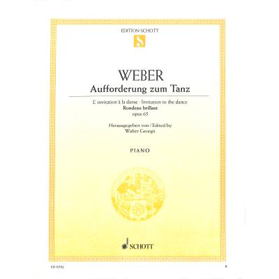 Einzelausgabe für Klavier Aufforderung zum Tanz Des-Dur op 65
