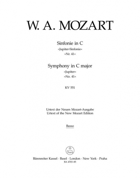 Sinfonie C-Dur KV551 für Orchester