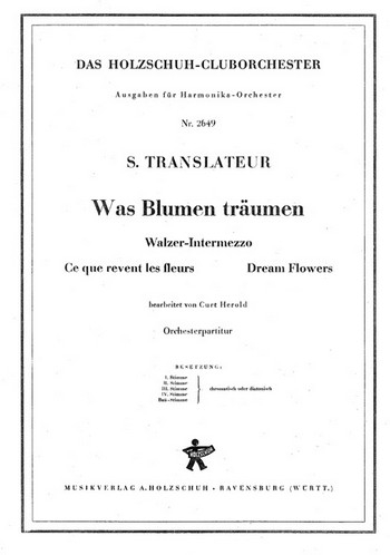 Was Blumen träumen (Walzer-Intermezzo) für Akkordeonorchester