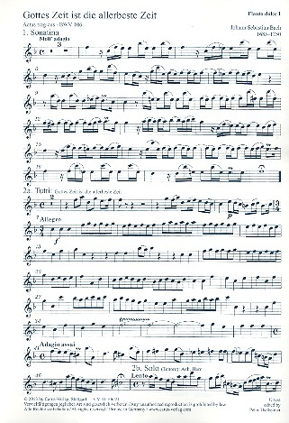 Gottes Zeit ist die allerbeste Zeit Kantate Nr.106 BWV106