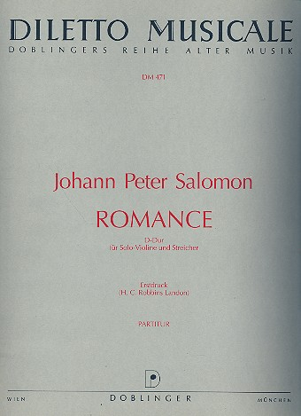 Romance D-Dur für Violine und Streicher