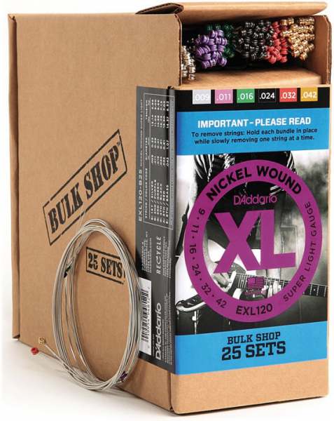 Saitensatz Bulk-Pack D´Addario EXL120-B25 Super Light