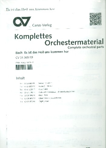 Es ist das Heil uns kommen her Kantate BWV9 Nr.9