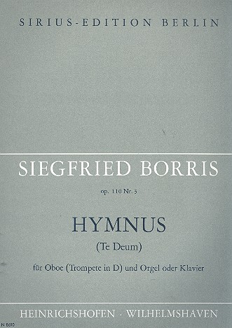 Hymnus op.110 Nr.3 für Oboe (Trompete in D) und Orgel oder Klavier