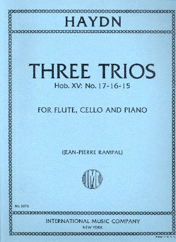 3 Trios from Hob.XV (nos 17, 16, 15) for flute, cello and piano