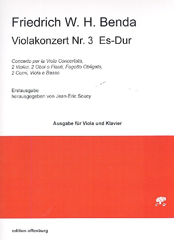 Konzert Es-Dur Nr.3 für Viola und Streichorchester für Viola und Klavier