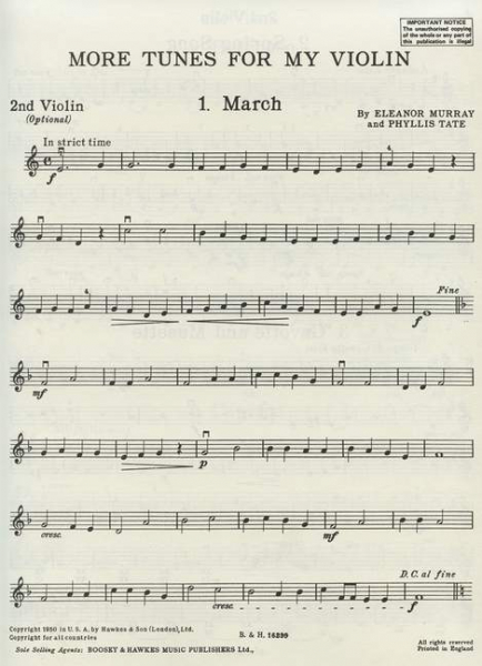 More Tunes for my Violin for 1-2 violins and piano