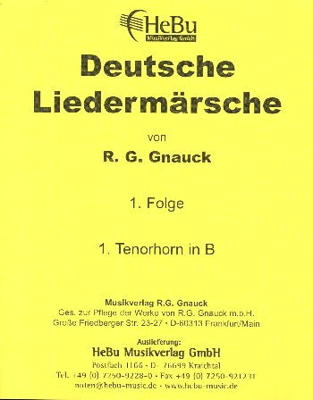 Deutsche Liedermärsche Band 1 für Blasorchester