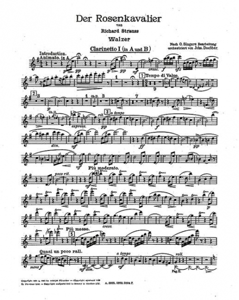Tanz-Walzer aus Der Rosenkavalier op. 59 für Orchester