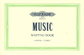 Music Writing book 6 staves (Systeme)