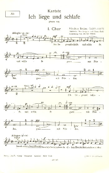 Ich liege und schlafe für gem Chor und Orchester