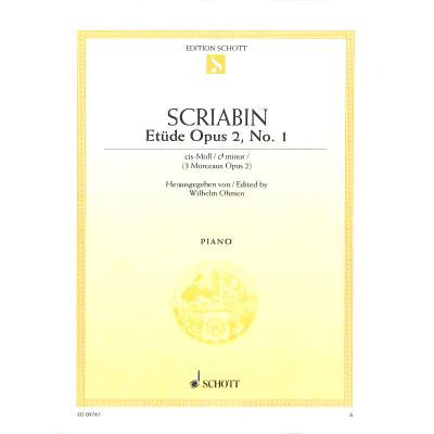 Etüde für Klavier Etüde cis-moll, op. 2/1