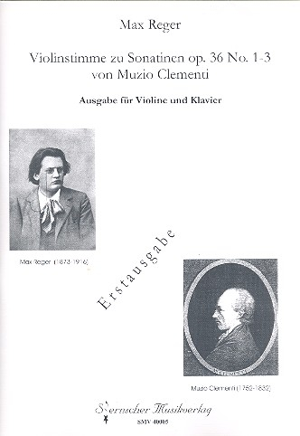 Violinstimme zu Sonatinen op.36 Nr.1-3 (Clementi) für Violine und Klavier