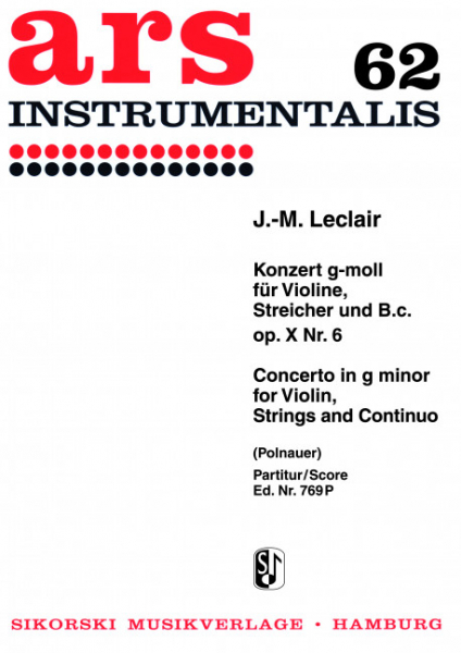 Konzert g-Moll op.10,6 für Violine, Streicher und Bc