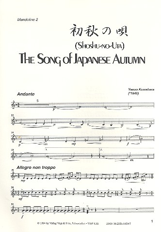 The Song of Japanese Autumn für Zupforchester