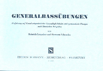 Generalbassübungen für Orgel (Klavier)