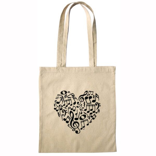 Heart of Notes Tote Bag 38x42cm