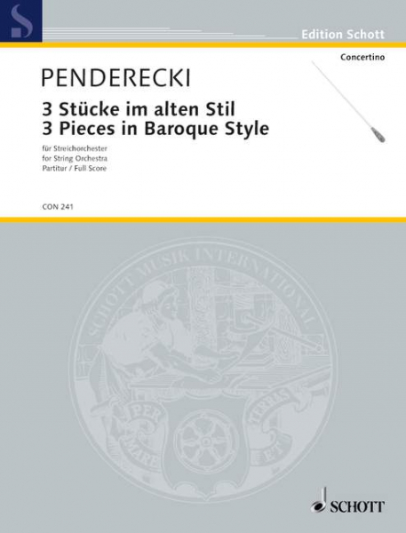 3 Stücke im alten Stil für Streichorchester