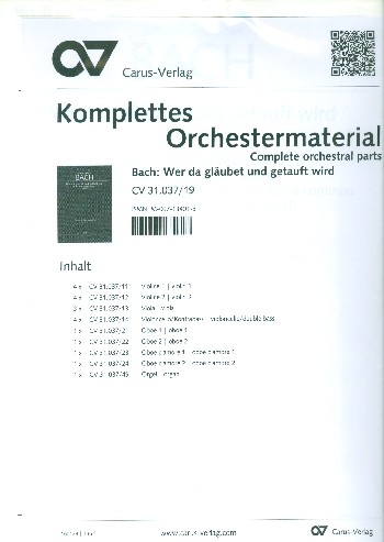 Wer da gläubet und getauft wird Kantate Nr.37 BWV37