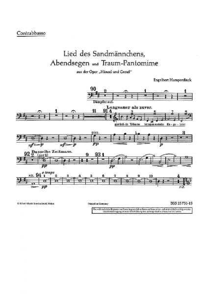 Lied des Sandmännchens für großes Orchester