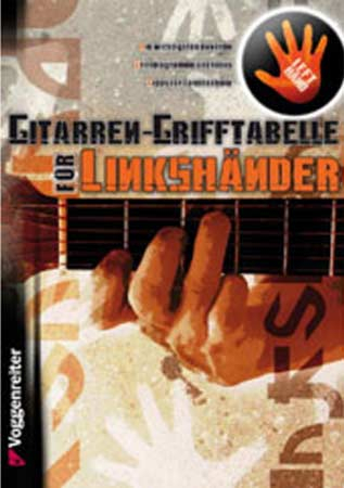 Grifftabelle Gitarre Gitarren-Grifftabelle für Linkshänder