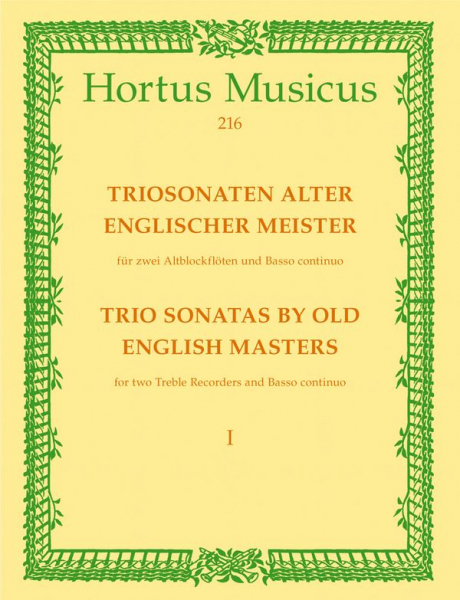 Triosonaten alter englischer Meister Band 1 für