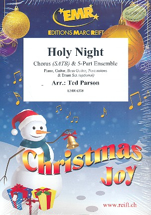 Holy Night for mixed chorus and flexible 5-part ensemble (rhythm group ad lib)