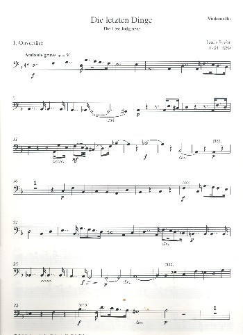 Die letzten Dinge für Soli, gem Chor und Orchester