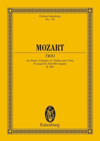 Studienpartitur Trio ES-DUr KV 498 (Kegelstatt)) - Antiquariat