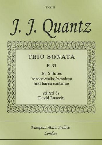 Trio Sonata K33 for 2 flutes (oboes/violins/recorders) and Bc