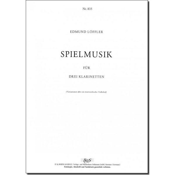 Spielmusik für 3 Klarinetten 3 Spielpartituren