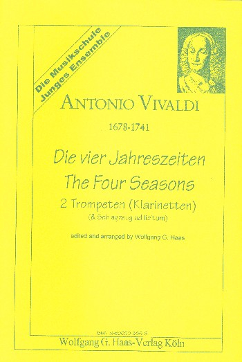 Die vier Jahreszeiten für 2 Trompeten (Klarinetten) und Schlagzeug. ad lib.
