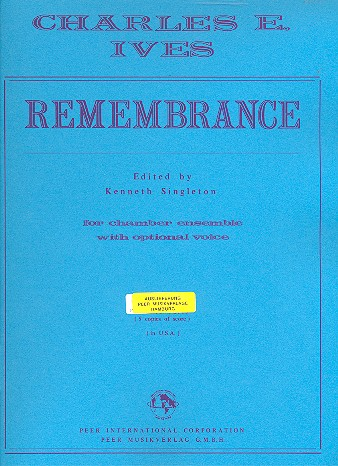 Remembrance für Flöte, (Horn, Trompete),Flöte, Violine und Klavier, Gesang ad lib
