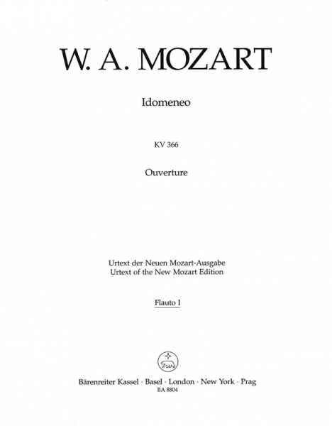 Idomeneo KV366 Ouvertüre für Orchester