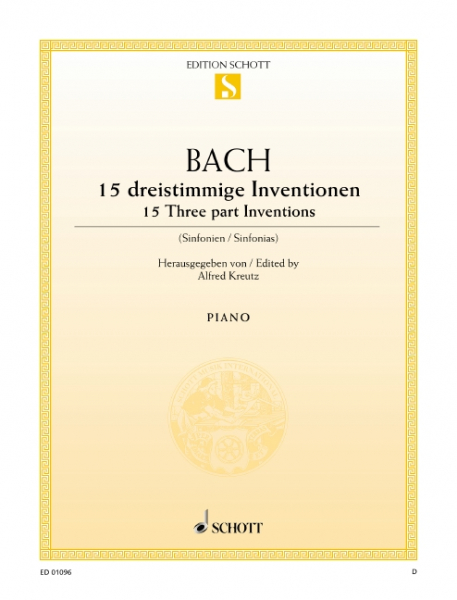 15 dreistimmige Inventionen BWV 787-801 für Klavier