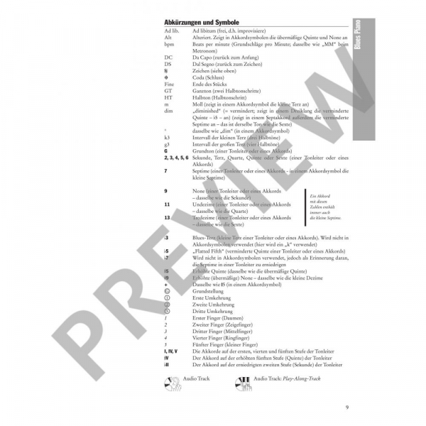 Arbeitsbuch Klavier Blues Piano 1