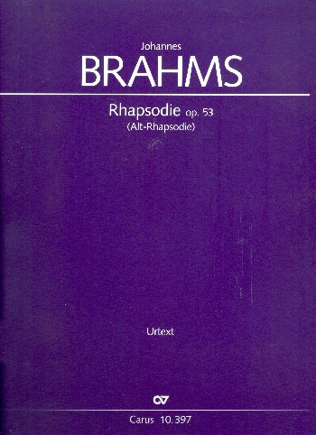Rhapsodie op.53 für Alt, Männerchor und Orchester