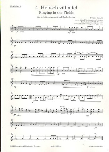 Ringing in the Fields für Melodieinstrument und Zupforchester