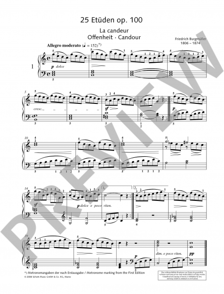 Etüden für Klavier 25 leichte Etüden