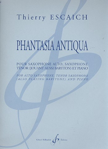 Phantasia antiqua pour 3 saxophones (AT+Bar) (2 joueurs) et piano
