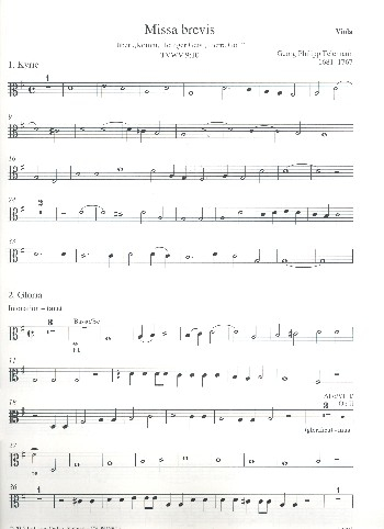 Missa brevis über Komm Heiliger Geist Herre Gott TVWV9:10 für gem Chor und Instrumente