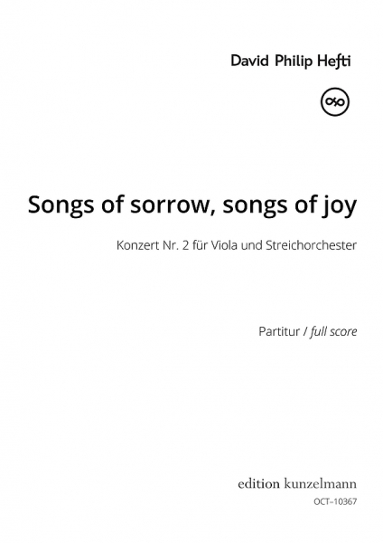 Songs of Sorrow, Songs of Joy (Konzert Nr.2) für Viola und Streichorchester
