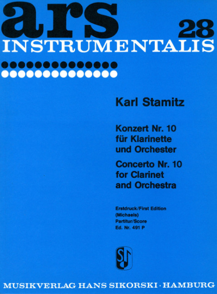 Konzert B-Dur Nr.10 für Klarinette und Orchester